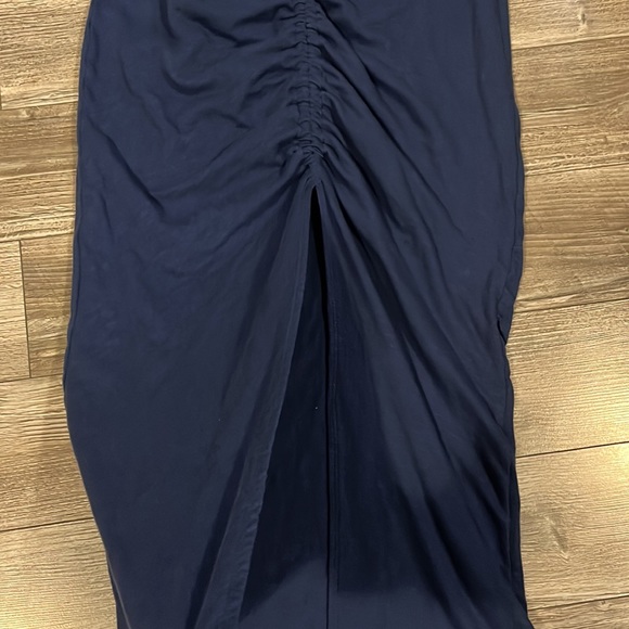 NWT SUNDRY ruched halter dress in blue size 2 - Picture 7 of 9